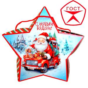 Детский подарок на Новый Год в жестяной упаковке весом 950 грамм по цене 1182 руб в Балее
