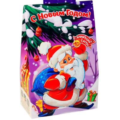 Сладкий подарок на Новый Год в картонной упаковке весом 950 грамм