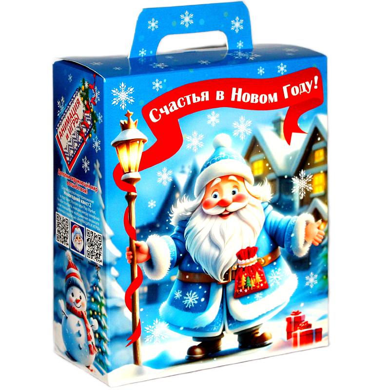 Детский подарок на Новый Год в картонной упаковке весом 800 грамм
